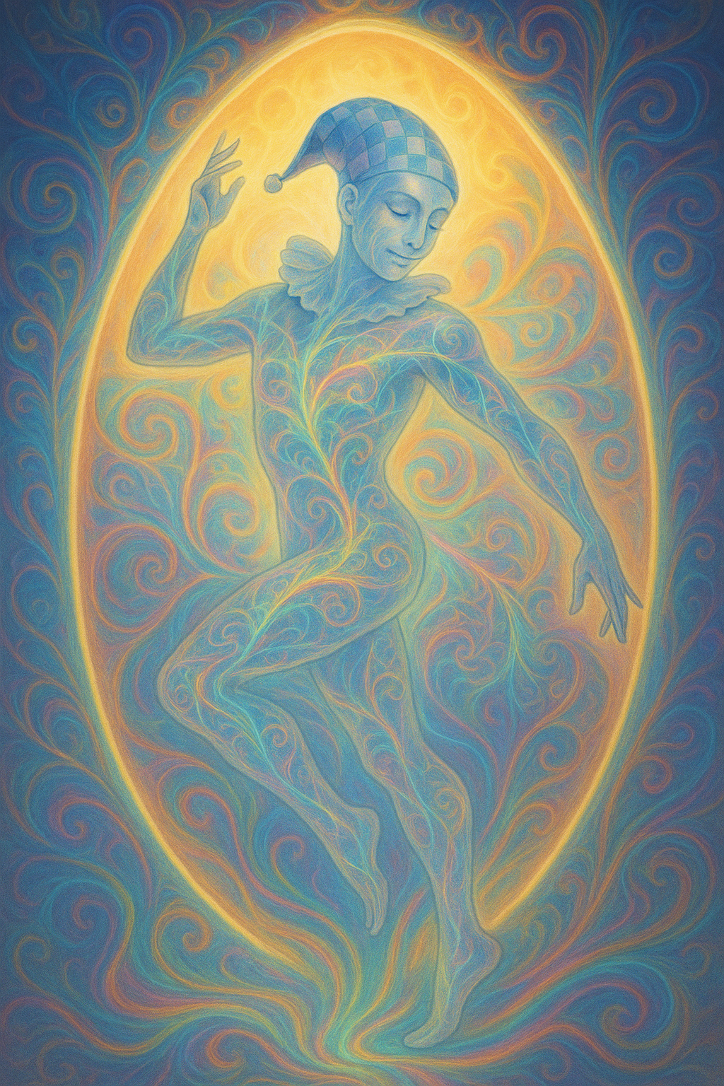 arlequin,mandorle,archétype,flux intégral